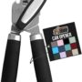 The Original GORILLA GRIP Heavy Duty Stainless Steel Smooth Edge Manual Can Opener and Bottle Openers, Soft Ergonomic Handle, Oversized Handheld Easy Turn Knob, Multifunctional Kitchen Tool, Black