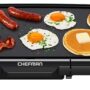Chefman XL Electric Griddle with Removable Temperature Control, Immersible Flat Top Grill, Burger, Eggs, Pancake Griddle, Nonstick Extra Large Cooking Surface, Slide Out Drip Tray, 10 x 20 Inch