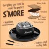 Nostalgia Tabletop Indoor Electric S'mores Maker - Smores Kit With Marshmallow Roasting Sticks and 4 Trays for Graham Crackers, Chocolate, and Marshmallows - Movie Night Supplies - Black - Image 4