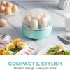 Elite Gourmet EGC115M Easy Egg Cooker Electric 7-Egg Capacity, Soft, Medium, Hard-Boiled Egg Cooker with Auto Shut-Off, Measuring Cup Included, BPA Free, Retro Mint - Image 5