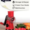 Geedel Rotary Cheese Grater, Kitchen Mandoline Vegetable Slicer with 3 Interchangeable Blades, Easy to Clean Grater for Fruit, Vegetables, Nuts - Image 2