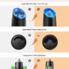Sangcon Gravity Electric Salt and Pepper Grinder Set Automatic Shakers Mill Grinder with LED Light, BATTERY POWERED Adjustable Coarseness One Hand Operation, Upgraded Larger Capacity - Image 2