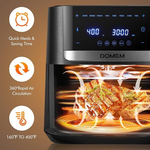 Air Fryer 4.2 Qt Oven, 8-in-1 Multicooker with Non-Stick Basket, Air Fryer with Preset Function, Cooker for Healthy and Low-Oil Meals, Convenient Operation - Image 2