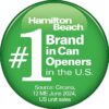 Hamilton Beach Smooth Touch Electric Automatic Can Opener with Easy Push Down Lever, Eliminates Sharp Edges, Opens All Standard-Size and Pop-Top Cans, Extra Tall, Black and Chrome (76606AG) - Image 2