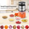 Mini Food Processor, 2.5 Cup/ 600 ML Baby Food Maker, 400 W Power Electric Grinder Chopper for Fruit, Vegetable, Meat, Baby Food Puree Blender (Sliver) - Image 3