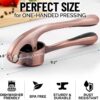 Zulay Kitchen Premium Garlic Press Set - Rust Proof & Dishwasher Safe Professional Garlic Mincer Tool - Easy-Squeeze, Easy-Clean with Soft, Ergonomic Handle - Silicone Garlic Peeler & Brush (Silver) - Image 4