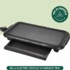 bella Electric Griddle with Warming Tray - Smokeless Indoor Grill, Nonstick Surface, Adjustable Temperature & Cool-touch Handles, 10" x 18", Copper/Black - Image 5