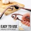 Zulay Kitchen Premium Garlic Press Set - Rust Proof & Dishwasher Safe Professional Garlic Mincer Tool - Easy-Squeeze, Easy-Clean with Soft, Ergonomic Handle - Silicone Garlic Peeler & Brush (Silver) - Image 5
