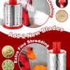 Geedel Rotary Cheese Grater, Kitchen Mandoline Vegetable Slicer with 3 Interchangeable Blades, Easy to Clean Grater for Fruit, Vegetables, Nuts - Image 5