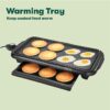 bella Electric Griddle with Warming Tray - Smokeless Indoor Grill, Nonstick Surface, Adjustable Temperature & Cool-touch Handles, 10" x 18", Copper/Black - Image 2