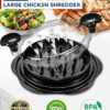 Chicken Shredder Tool Twist for Kitchen, Manual Chicken Breast Grinder Machine for Ground Food, Meat & Vegetables (Elegant Black) - Image 3