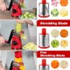 Geedel Rotary Cheese Grater, Kitchen Mandoline Vegetable Slicer with 3 Interchangeable Blades, Easy to Clean Grater for Fruit, Vegetables, Nuts - Image 4