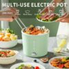 Hot Pot Electric, 1L Mini Ramen Cooker, 450W Rapid Noodles Cooker, Multifunctional Electric Pot for Cooking Pasta, Soup, Portable Pots with Over-Heating Protection for Dorm, Office, Travel - Image 4