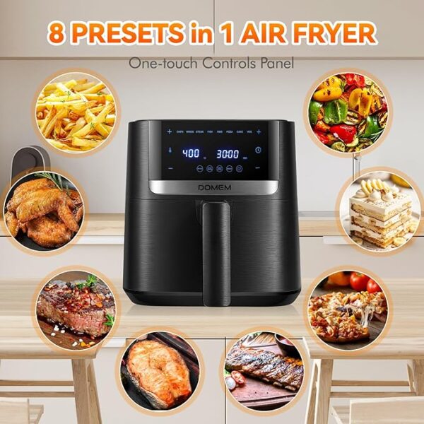 Air Fryer 4.2 Qt Oven, 8-in-1 Multicooker with Non-Stick Basket, Air Fryer with Preset Function, Cooker for Healthy and Low-Oil Meals, Convenient Operation - Image 5