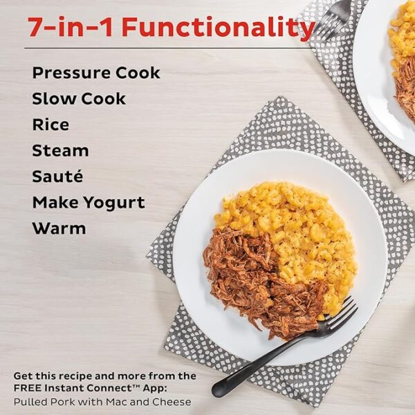 Instant Pot Duo 7-in-1 Electric Pressure Cooker, Slow Cooker, Rice Cooker, Steamer, Sauté, Yogurt Maker, Warmer & Sterilizer, Includes App With Over 800 Recipes, Stainless Steel, 6 Quart - Image 5