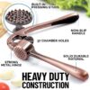 Zulay Kitchen Premium Garlic Press Set - Rust Proof & Dishwasher Safe Professional Garlic Mincer Tool - Easy-Squeeze, Easy-Clean with Soft, Ergonomic Handle - Silicone Garlic Peeler & Brush (Silver) - Image 3