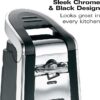 Hamilton Beach Smooth Touch Electric Automatic Can Opener with Easy Push Down Lever, Eliminates Sharp Edges, Opens All Standard-Size and Pop-Top Cans, Extra Tall, Black and Chrome (76606AG) - Image 5