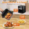Air Fryer 4.2 Qt Oven, 8-in-1 Multicooker with Non-Stick Basket, Air Fryer with Preset Function, Cooker for Healthy and Low-Oil Meals, Convenient Operation - Image 4