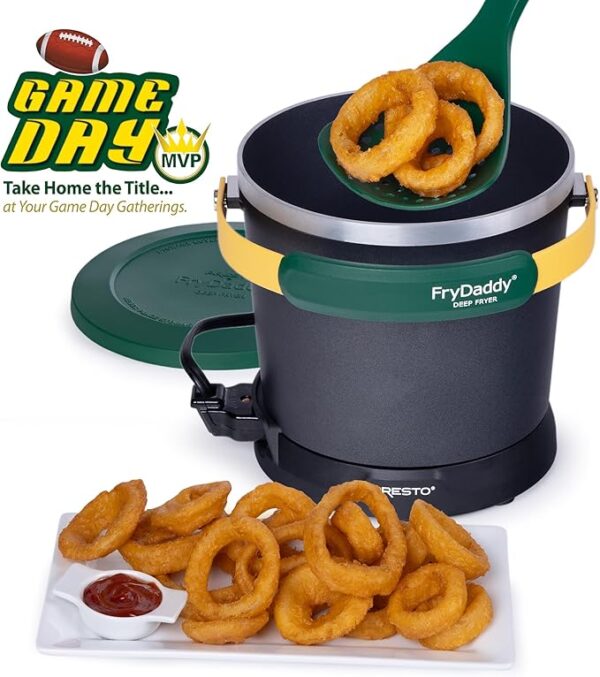 Presto 05427 FryDaddy Electric Deep Fryer, Green/Gold - Image 3